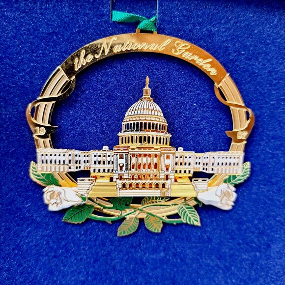 National Garden Ornament Limited Edition 1997 Gold Tone Ornament Vintage - Picture 2 of 5